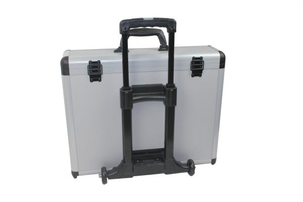 8er Weinkoffer mit Trolley-Halterung