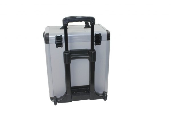 8er Weinkoffer mit Trolley-Halterung