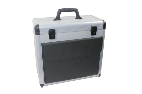 8er Weinkoffer mit Trolley-Halterung