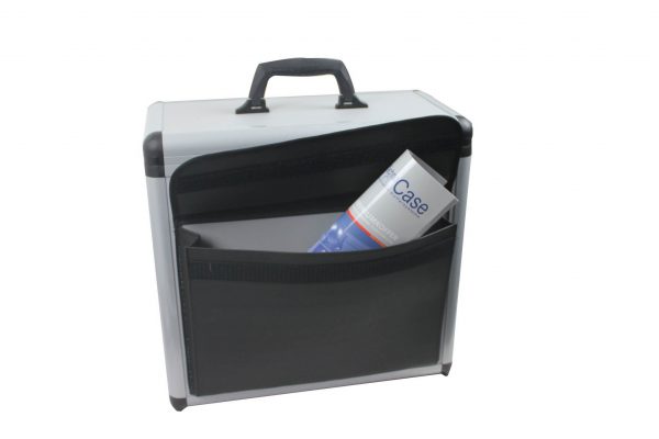 8er Weinkoffer mit Trolley-Halterung