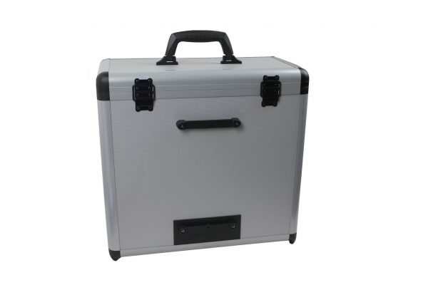 8er Weinkoffer mit Trolley-Halterung