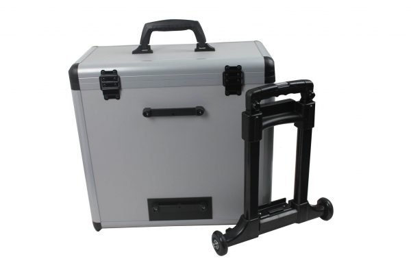 8er Weinkoffer mit Trolley-Halterung