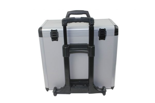 8er Weinkoffer mit Trolley-Halterung