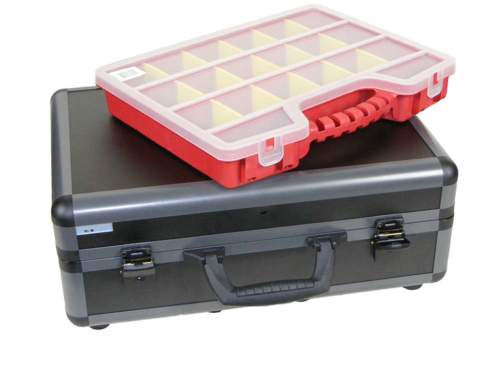 Werkzeugkoffer mit Trolley-Halterung